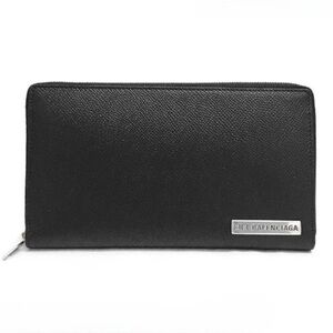 NWT BALENCIAGA Plate Continental Wallet / Zip Card Case   in Black!